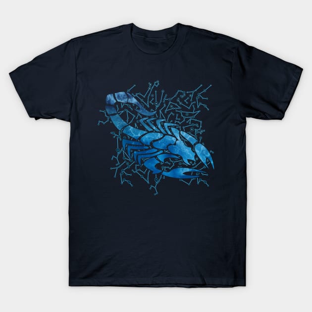 Scorpio Zodiac Sign Water element T-Shirt by Nartissima